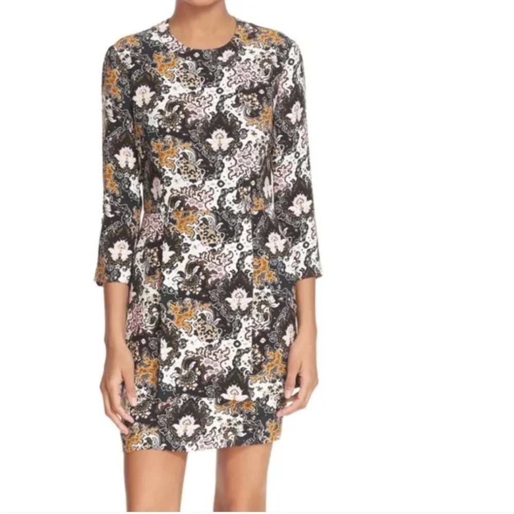 A.L.C. Black Round Neck Lined Knee Length Dress Size 2 - Picture 5 of 15